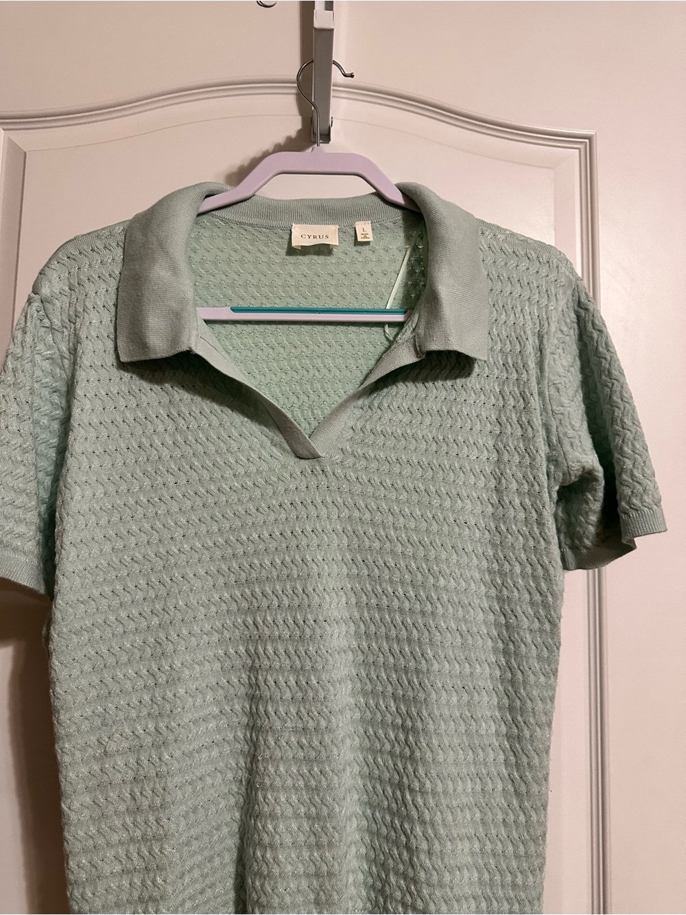 Cyrus Women's Mint Green Short Sleeve Polo